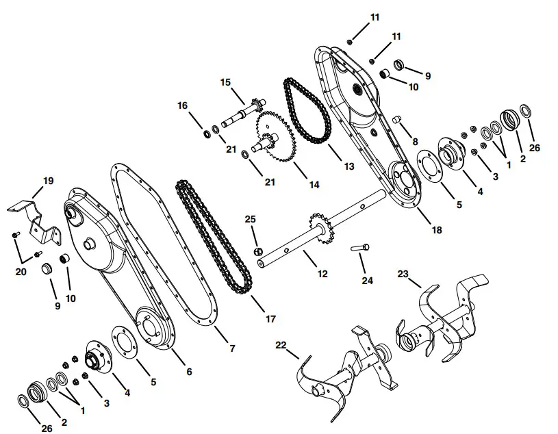 Agri-Fab 45-03088 Multi Fit Clockwise Tow Behind Tiller - Figure 12