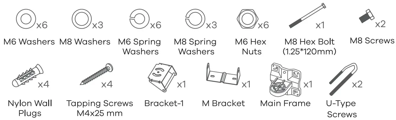 ZYXEL LTE7490-M904 4G LTE-A Pro Outdoor Router - Mounting kit
