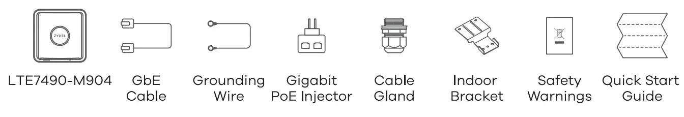 ZYXEL LTE7490-M904 4G LTE-A Pro Outdoor Router - Package