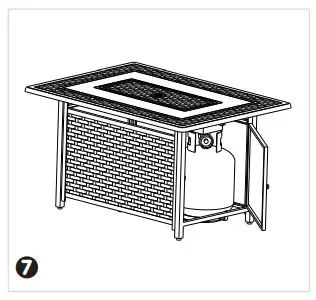 Fire Sense 63699 Albany 44-Inch Rectangular Aluminum Propane Gas Fire Pit - fig 11