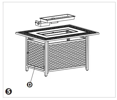 Fire Sense 63699 Albany 44-Inch Rectangular Aluminum Propane Gas Fire Pit - fig 7