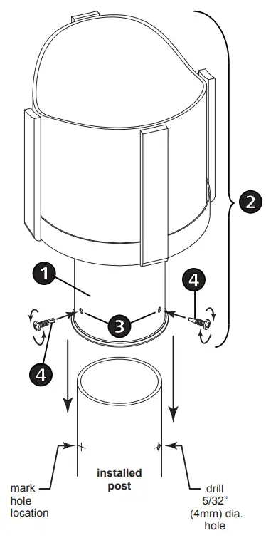 HINKLEY 1321 27 Inch Tall 1 Light Outdoor Post Lamp - fig 2