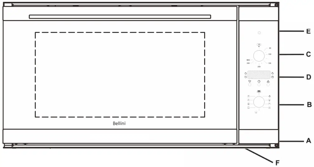Bellini UC-BOT908P 90cm Bulit in Electric Oven - fig 1