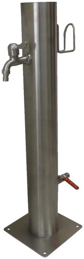 westfalia 89 13 96 Stainless Water Tap Column with Hose Holder