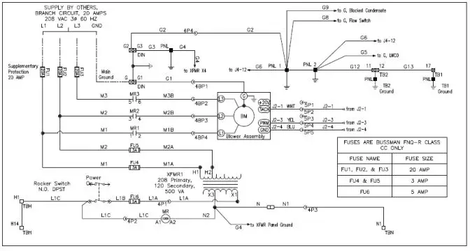 Patterson Kelley P-K Storm Gas Fired Boiler - Control Transformer Diagrams 208 VAC, Three Phase, 60 Hz