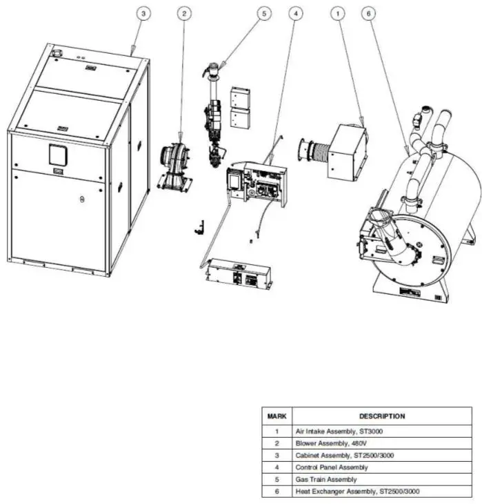 Patterson Kelley P-K Storm Gas Fired Boiler - Main Boiler Assembly (ST-2500 & ST-3000)