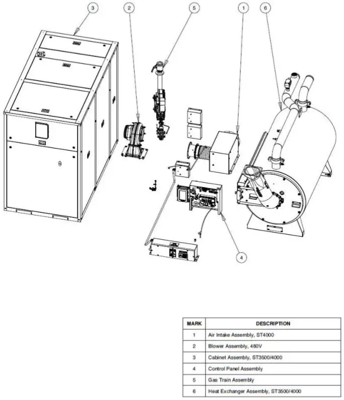 Patterson Kelley P-K Storm Gas Fired Boiler - Main Boiler Assembly (ST-3500 & ST-4000)
