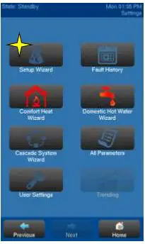 Patterson Kelley P-K Storm Gas Fired Boiler - Setup Wizard