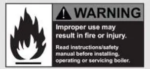 Patterson Kelley P-K Storm Gas Fired Boiler - Warnings 2