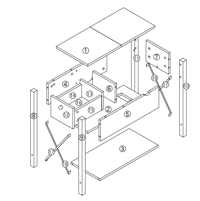 JAXSUNNY-HG61X1227-Rustic-X-Shape-Flip-Top-Side-Table-of-User-02