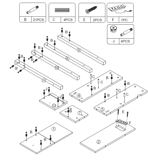 JAXSUNNY-HG61X1227-Rustic-X-Shape-Flip-Top-Side-Table-of-User-05
