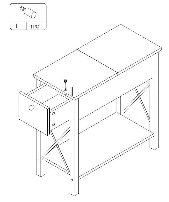 JAXSUNNY-HG61X1227-Rustic-X-Shape-Flip-Top-Side-Table-of-User-12