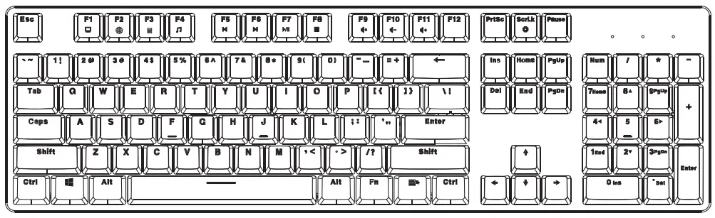 GLORIOUS GMMK BRN V2 Modular Mechanical Gaming Keyboard - Keyboard Leyout
