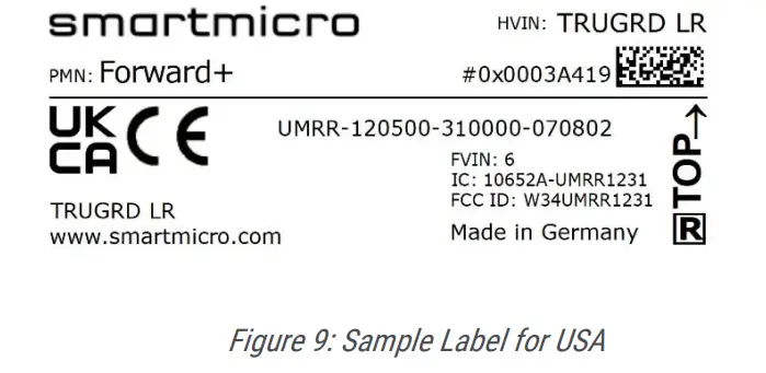 Smartmicro TRUGRD LR UMRR1231 Universal Medium Range Radar - Figure 8