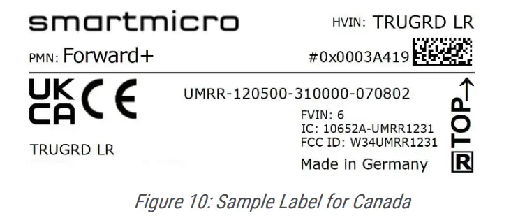 Smartmicro TRUGRD LR UMRR1231 Universal Medium Range Radar - Figure 9