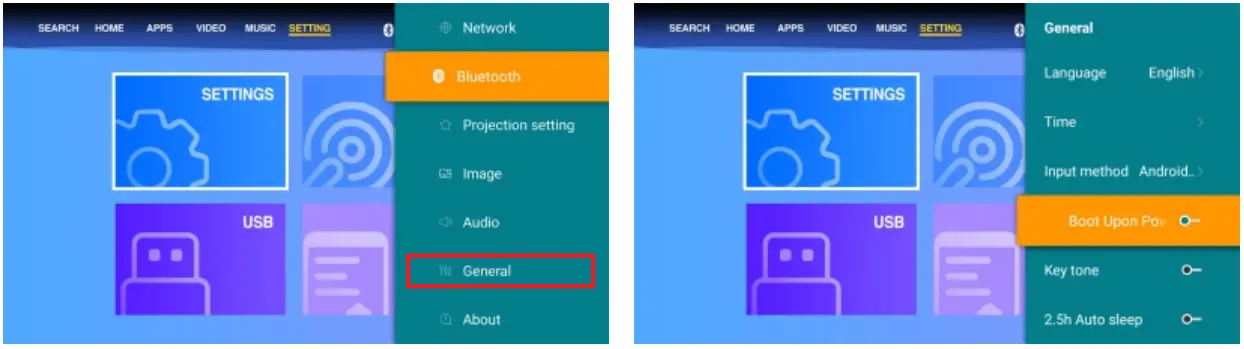 EUG 900DAB Full HD Video Projector - Power Restore