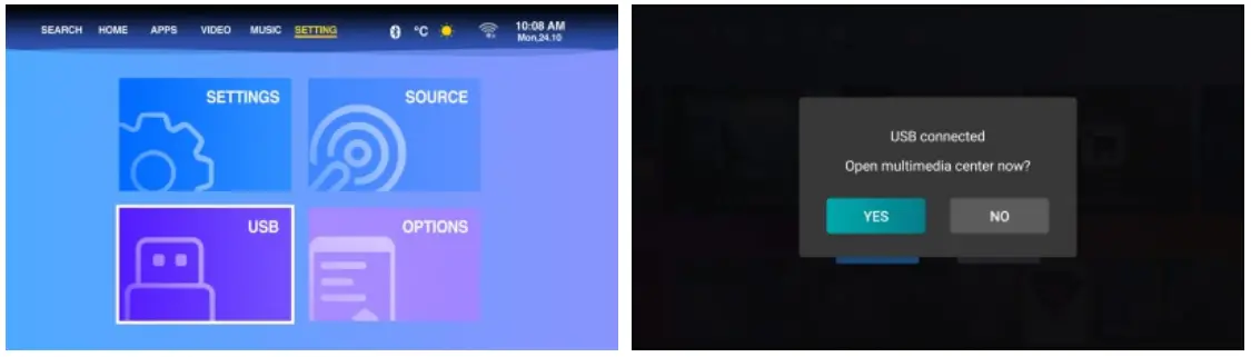 EUG 900DAB Full HD Video Projector - Usb Connection