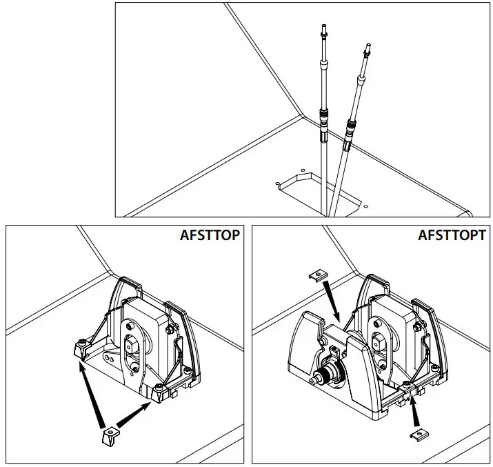 VETUS AFSTTOP Single Lever Remote Control Top Mounting - gearbox lever 2