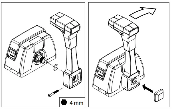 VETUS AFSTTOP Single Lever Remote Control Top Mounting - gearbox lever 3