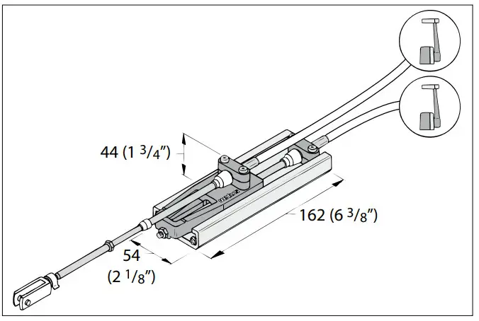 VETUS AFSTTOP Single Lever Remote Control Top Mounting - gearbox lever 7
