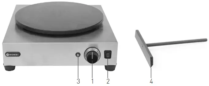 HENDI 212028 Crepe Maker -Main parts