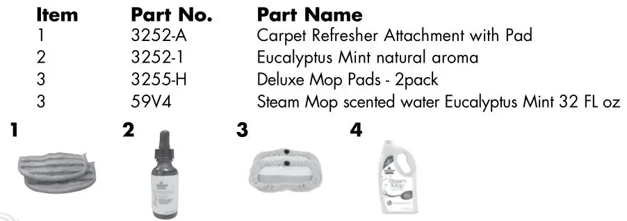 Bissell 21H6 Series Steam Mop Max - Additional accessories