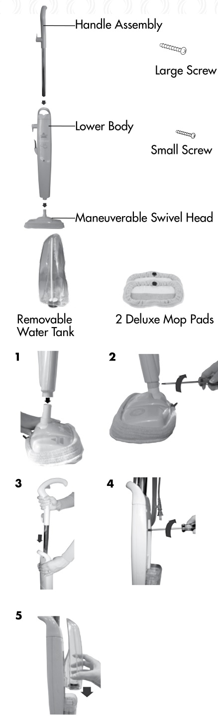 Bissell 21H6 Series Steam Mop Max - Assembly