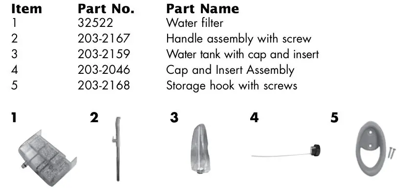 Bissell 21H6 Series Steam Mop Max - Replacement parts