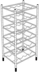 IKEA 300 697 62 Omar Bottle Shelving Unit Galvanized