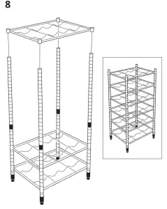 IKEA 300 697 62 Omar Bottle Shelving Unit Galvanized - fig15