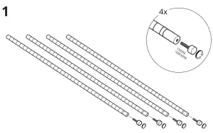 IKEA 300 697 62 Omar Bottle Shelving Unit Galvanized - fig2