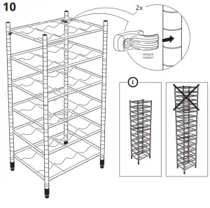 IKEA 300 697 62 Omar Bottle Shelving Unit Galvanized - fig20