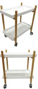 SereneLife SLSRVCRT400 2 Tier Serving Cart - fig1