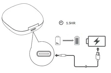 TW10 S150 Move Audio TCL User Guide - Charge Charging Case