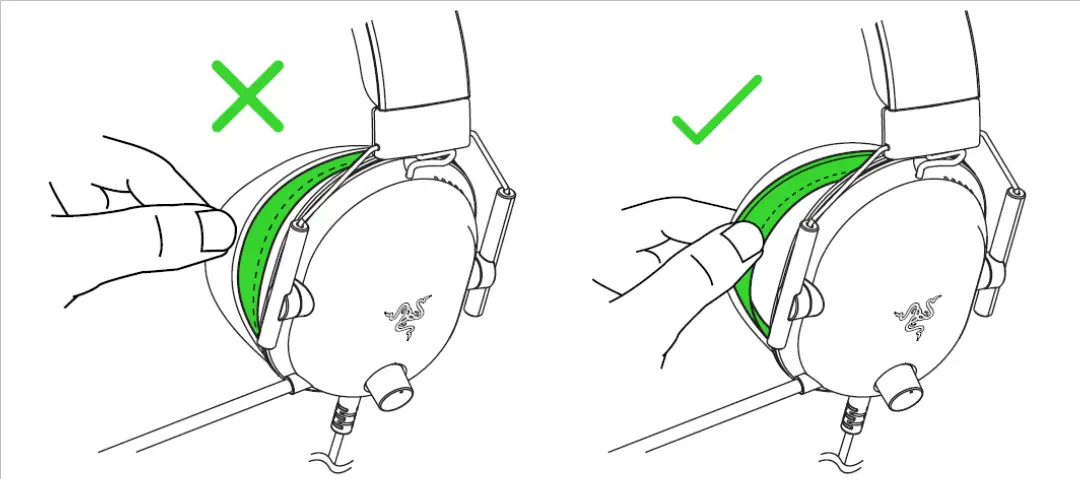 Razer BlackShark V2 X ear cushions