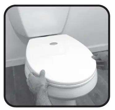 Check the alignment of the toilet seat