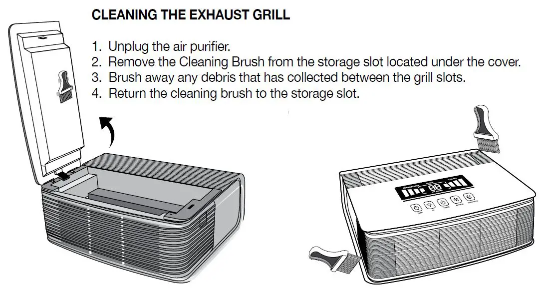 CLEANING THE EXHAUST GRILL