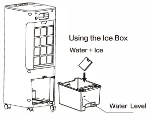 Midea AC100 18B 5 7L Air Cooler-Buttons
