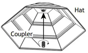 AMP Lighting AHT-3517-B-BZ Low Voltage Landscape Lighting - Coupler to Hat