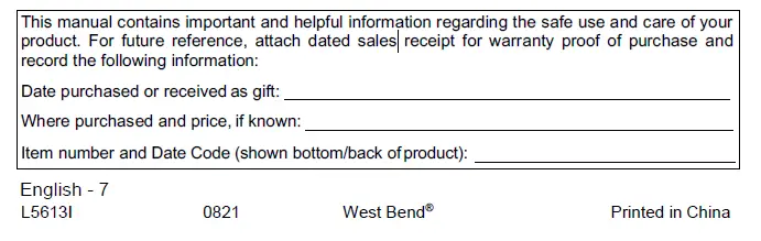 WestBend L5613I Large Capacity Coffee Makers FIG 3