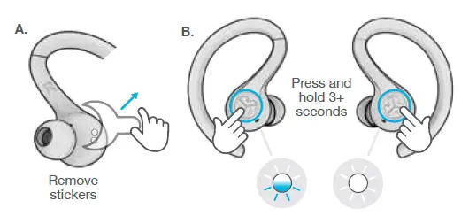 JLAB IFCEBJBAIRSPRTRBLK82 JBuds Air Sport True Wireless Earbuds 1