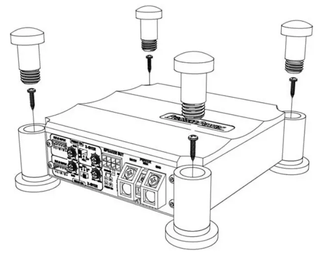 Precision Power A700 4D 4 Channel 1400W Component Speaker Tweeters Amplifier - INSTALLATIO