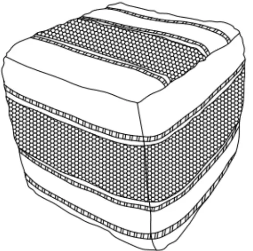 SIMPLi HOME AXCPF 60 GN Square Pouf