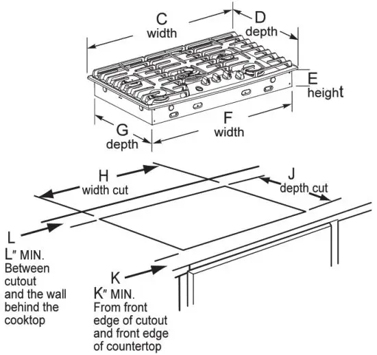 LG LCG3091 Gas Cooktop - cooktop