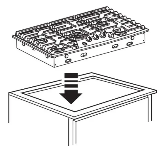 LG LCG3091 Gas Cooktop - met