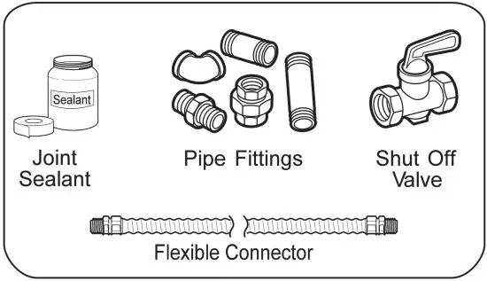 LG LCG3091 Gas Cooktop - pipe