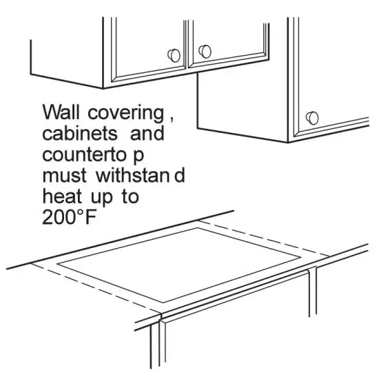 LG LCG3091 Gas Cooktop -wall