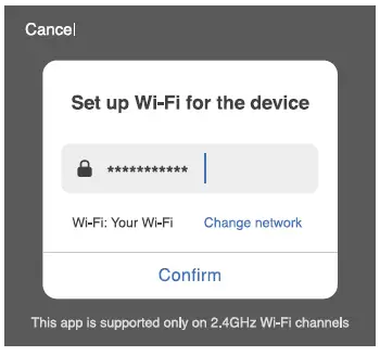 Wi-Fi network and password