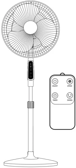 Rowenta VU444xxx Eessntial Plus Stand Fan