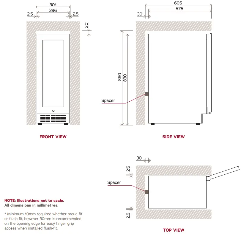 Drawings for built-in purposes